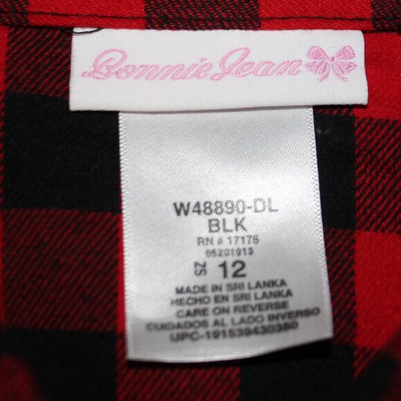 Bonnie Jean Christmas Girl's Shirt Dress, Belt & Infinity Scarf (NWT/Size 12) - Picture 6 of 7